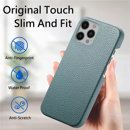 Y1 For iPhone 12 Pro Max Case Litchi Texture Leather+PC Protective Phone Cover