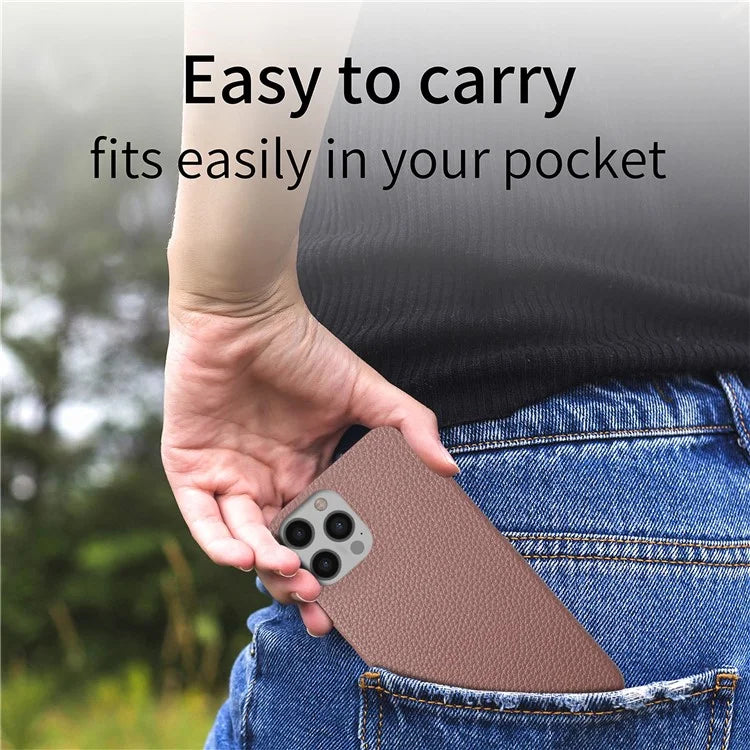 Y1 For iPhone 12 Pro Max Case Litchi Texture Leather+PC Protective Phone Cover