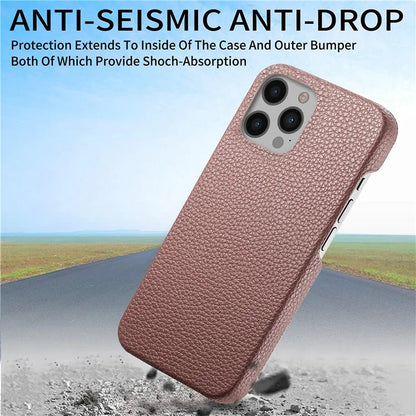 Y1 For iPhone 12 Pro Max Case Litchi Texture Leather+PC Protective Phone Cover