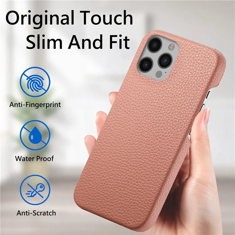 Y1 For iPhone 12 Pro Max Case Litchi Texture Leather+PC Protective Phone Cover