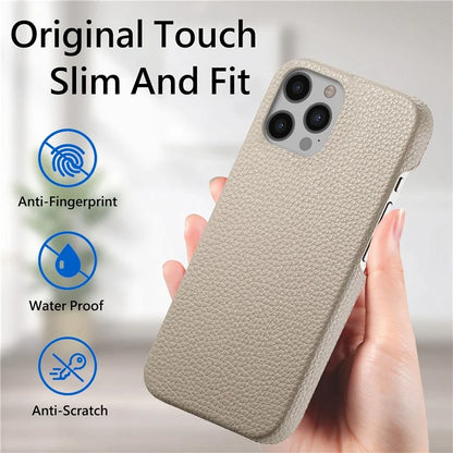 Y1 For iPhone 12 Pro Max Case Litchi Texture Leather+PC Protective Phone Cover