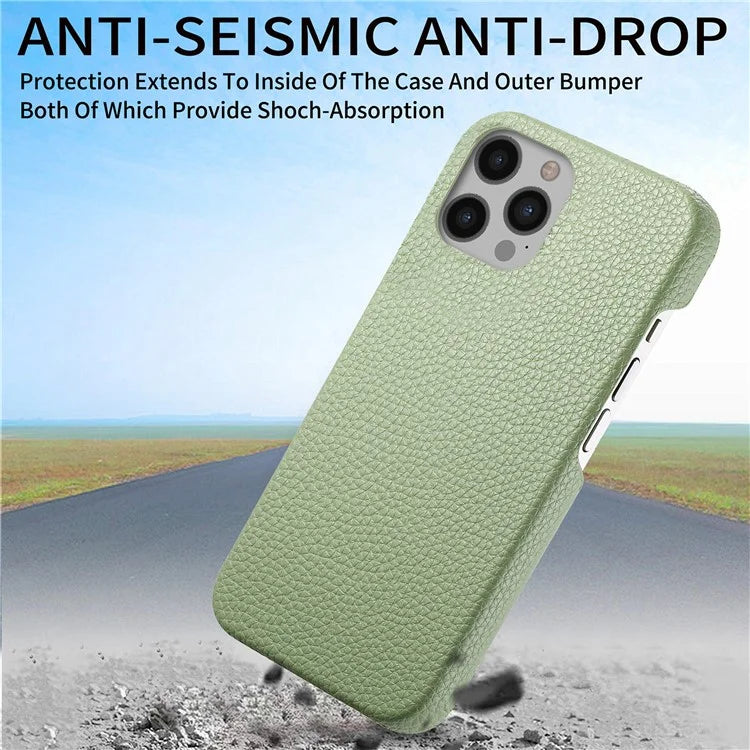 Y1 For iPhone 12 Pro Max Case Litchi Texture Leather+PC Protective Phone Cover