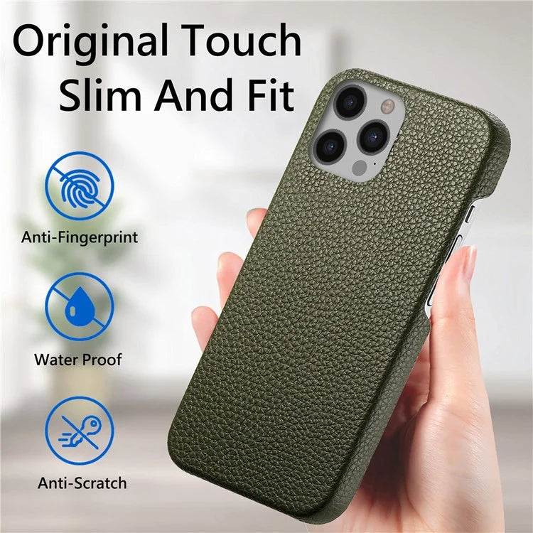 Y1 For iPhone 12 Pro Max Case Litchi Texture Leather+PC Protective Phone Cover