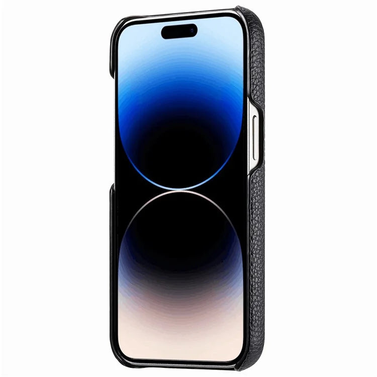 Y1 For iPhone 14 Pro Case Litchi Texture Leather+PC Anti-fingerprint Protective Shell