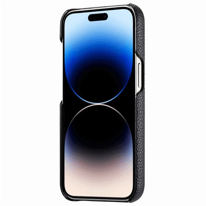 Y1 For iPhone 14 Pro Case Litchi Texture Leather+PC Anti-fingerprint Protective Shell