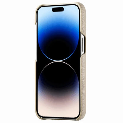 Y1 For iPhone 14 Pro Case Litchi Texture Leather+PC Anti-fingerprint Protective Shell