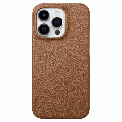 Y1 For iPhone 14 Pro Case Litchi Texture Leather+PC Anti-fingerprint Protective Shell