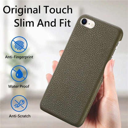 Y1 For iPhone 7 / 8 / SE (2020) / SE (2022) Case Litchi Texture Drop Proof PU Leather Coated PC Phone Cover