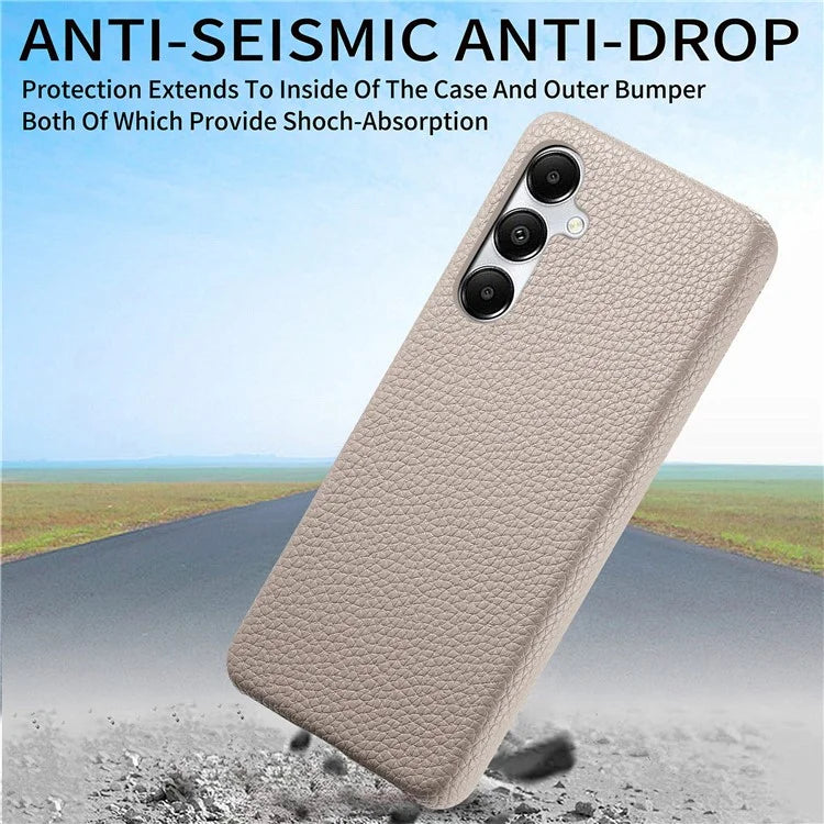 Y1 For Samsung Galaxy A35 5G Case Litchi Texture Leather+PC Back Cover