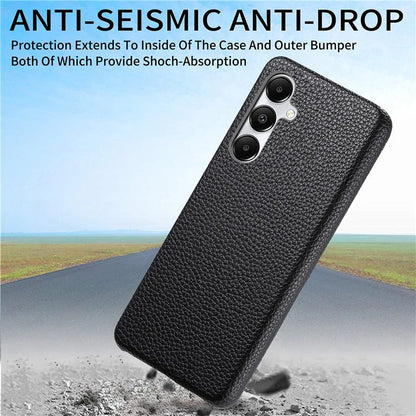 Y1 For Samsung Galaxy A35 5G Case Litchi Texture Leather+PC Back Cover