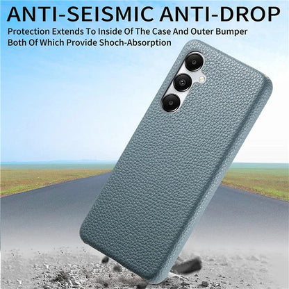 Y1 For Samsung Galaxy A35 5G Case Litchi Texture Leather+PC Back Cover