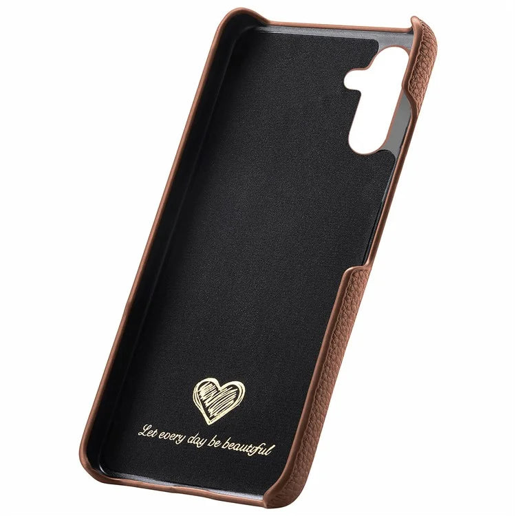 Y1 For Samsung Galaxy A35 5G Case Litchi Texture Leather+PC Back Cover