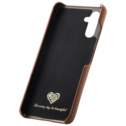 Y1 For Samsung Galaxy A35 5G Case Litchi Texture Leather+PC Back Cover