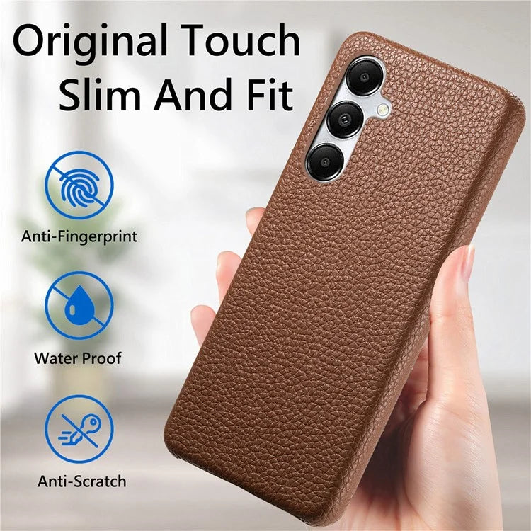 Y1 For Samsung Galaxy A35 5G Case Litchi Texture Leather+PC Back Cover