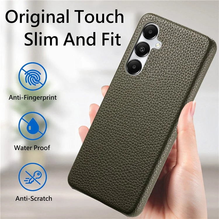 Y1 For Samsung Galaxy A35 5G Case Litchi Texture Leather+PC Back Cover
