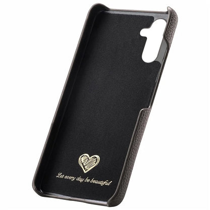 Y1 For Samsung Galaxy A35 5G Case Litchi Texture Leather+PC Back Cover