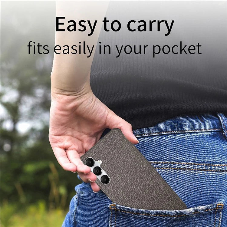 Y1 For Samsung Galaxy A35 5G Case Litchi Texture Leather+PC Back Cover