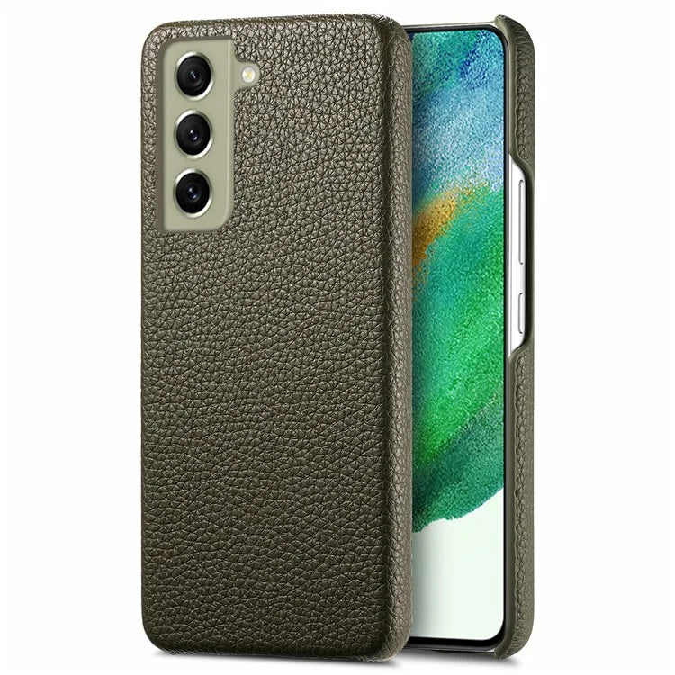 Y1 For Samsung Galaxy S21 FE 5G Case Anti-Scratch Litchi Texture PU+PC Phone Cover