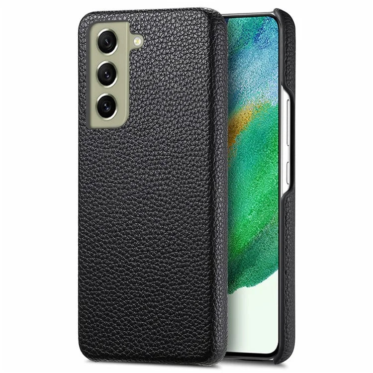 Y1 For Samsung Galaxy S21 FE 5G Case Anti-Scratch Litchi Texture PU+PC Phone Cover