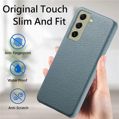 Y1 For Samsung Galaxy S21 FE 5G Case Anti-Scratch Litchi Texture PU+PC Phone Cover