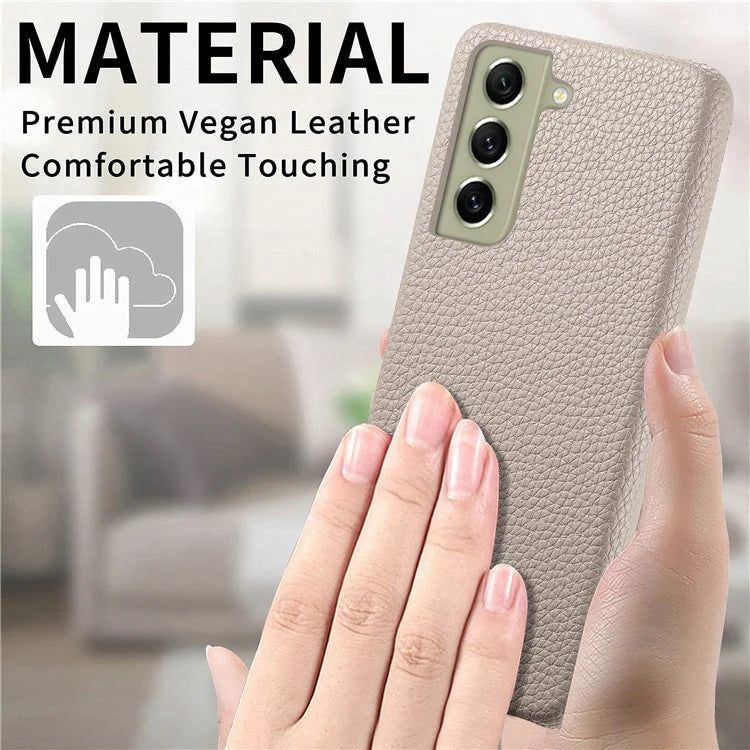 Y1 For Samsung Galaxy S21 FE 5G Case Anti-Scratch Litchi Texture PU+PC Phone Cover