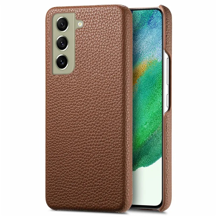 Y1 For Samsung Galaxy S21 FE 5G Case Anti-Scratch Litchi Texture PU+PC Phone Cover