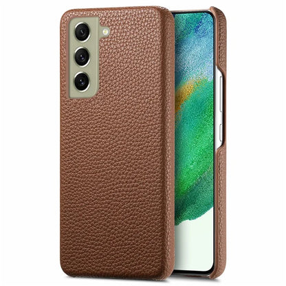 Y1 For Samsung Galaxy S21 FE 5G Case Anti-Scratch Litchi Texture PU+PC Phone Cover