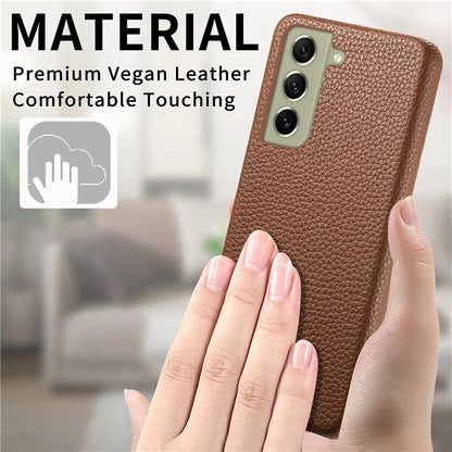 Y1 For Samsung Galaxy S21 FE 5G Case Anti-Scratch Litchi Texture PU+PC Phone Cover