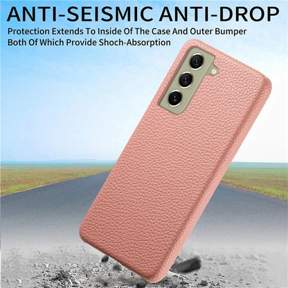 Y1 For Samsung Galaxy S21 FE 5G Case Anti-Scratch Litchi Texture PU+PC Phone Cover