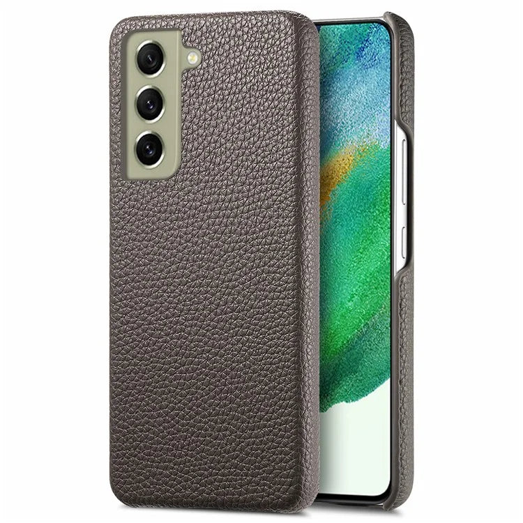 Y1 For Samsung Galaxy S21 FE 5G Case Anti-Scratch Litchi Texture PU+PC Phone Cover