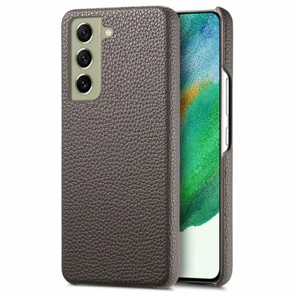 Y1 For Samsung Galaxy S21 FE 5G Case Anti-Scratch Litchi Texture PU+PC Phone Cover