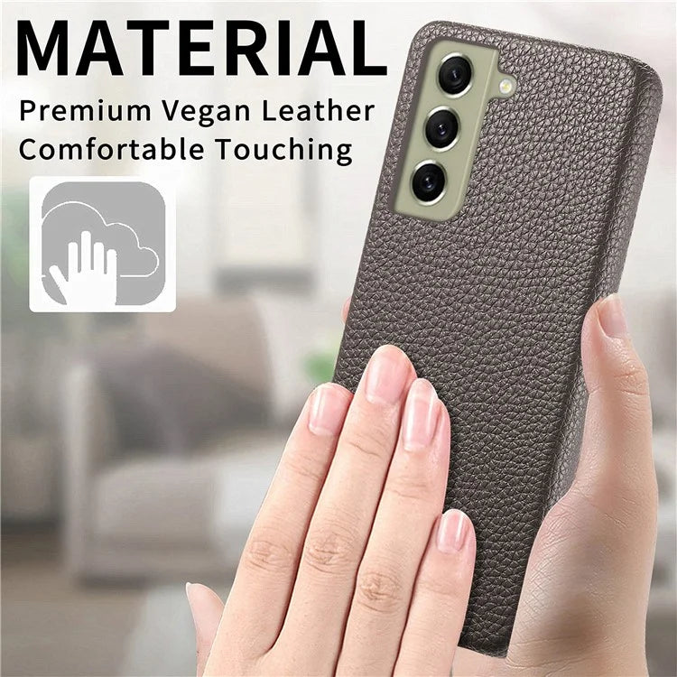 Y1 For Samsung Galaxy S21 FE 5G Case Anti-Scratch Litchi Texture PU+PC Phone Cover