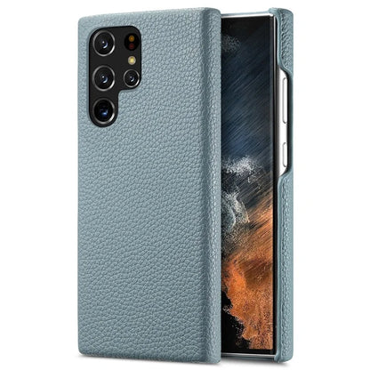 Y1 For Samsung Galaxy S22 Ultra 5G Slim Case Litchi Texture PU+PC Phone Cover