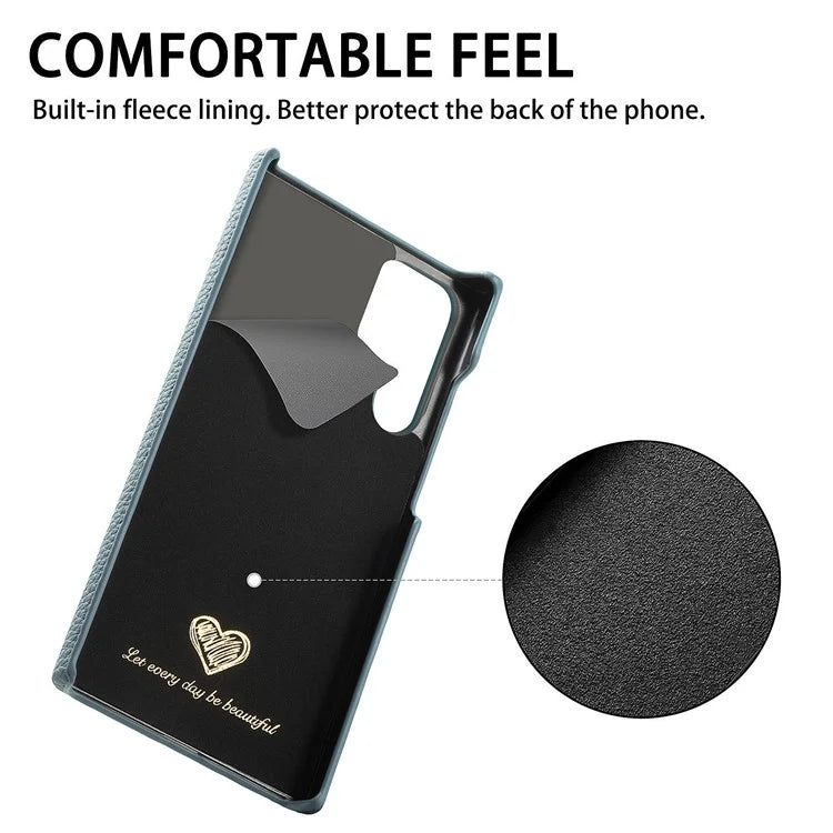 Y1 For Samsung Galaxy S22 Ultra 5G Slim Case Litchi Texture PU+PC Phone Cover