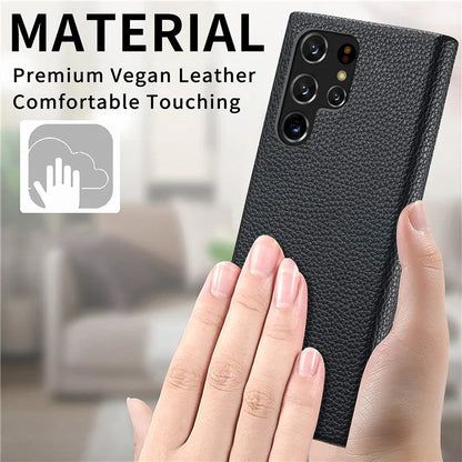 Y1 For Samsung Galaxy S22 Ultra 5G Slim Case Litchi Texture PU+PC Phone Cover