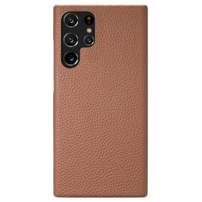 Y1 For Samsung Galaxy S22 Ultra 5G Slim Case Litchi Texture PU+PC Phone Cover