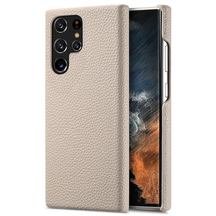 Y1 For Samsung Galaxy S22 Ultra 5G Slim Case Litchi Texture PU+PC Phone Cover