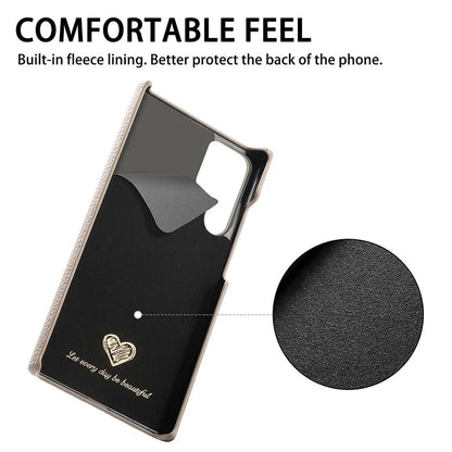 Y1 For Samsung Galaxy S22 Ultra 5G Slim Case Litchi Texture PU+PC Phone Cover