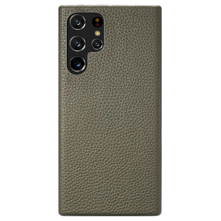 Y1 For Samsung Galaxy S22 Ultra 5G Slim Case Litchi Texture PU+PC Phone Cover