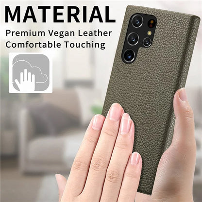 Y1 For Samsung Galaxy S22 Ultra 5G Slim Case Litchi Texture PU+PC Phone Cover