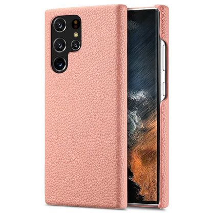 Y1 For Samsung Galaxy S22 Ultra 5G Slim Case Litchi Texture PU+PC Phone Cover