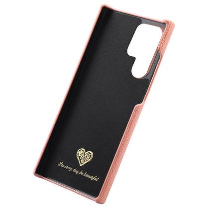 Y1 For Samsung Galaxy S22 Ultra 5G Slim Case Litchi Texture PU+PC Phone Cover