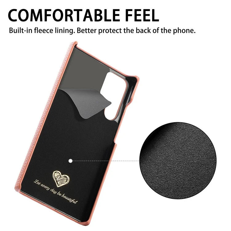 Y1 For Samsung Galaxy S22 Ultra 5G Slim Case Litchi Texture PU+PC Phone Cover