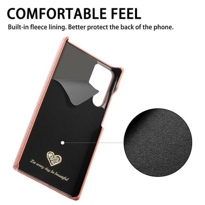 Y1 For Samsung Galaxy S22 Ultra 5G Slim Case Litchi Texture PU+PC Phone Cover