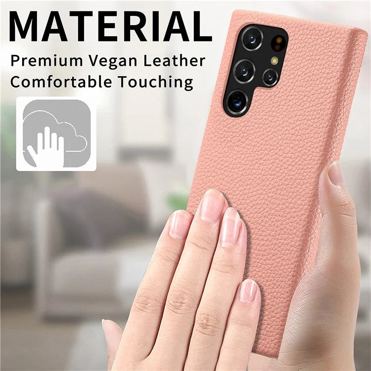 Y1 For Samsung Galaxy S22 Ultra 5G Slim Case Litchi Texture PU+PC Phone Cover