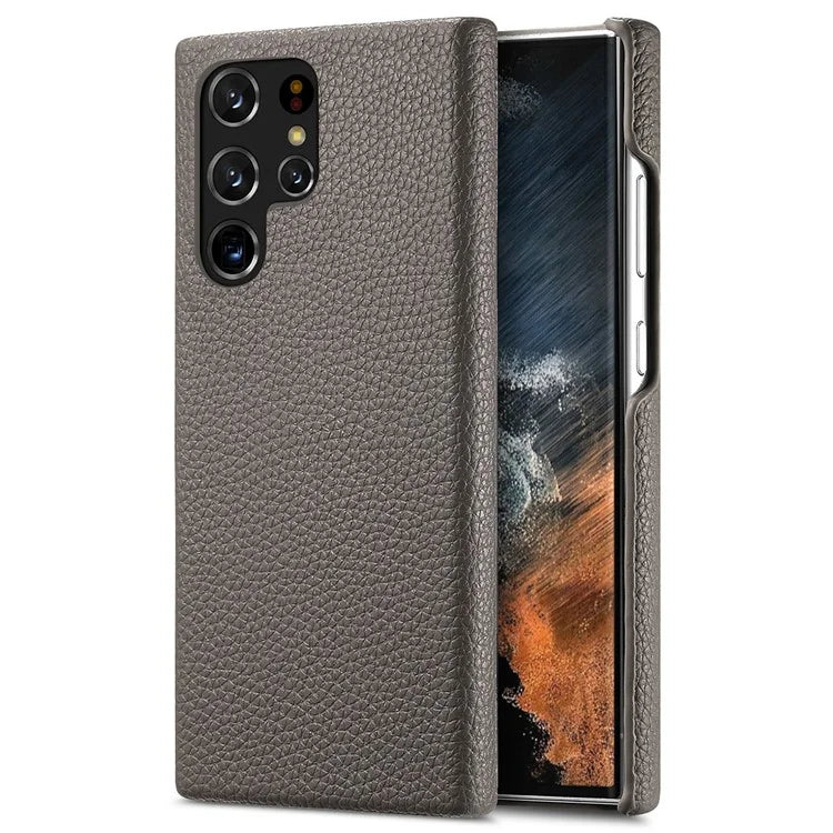 Y1 For Samsung Galaxy S22 Ultra 5G Slim Case Litchi Texture PU+PC Phone Cover