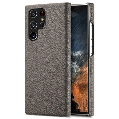 Y1 For Samsung Galaxy S22 Ultra 5G Slim Case Litchi Texture PU+PC Phone Cover