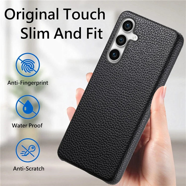 Y1 For Samsung Galaxy S23 FE Cell Phone Case Litchi Texture PU+PC Drop-proof Cover