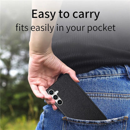Y1 For Samsung Galaxy S23 FE Cell Phone Case Litchi Texture PU+PC Drop-proof Cover