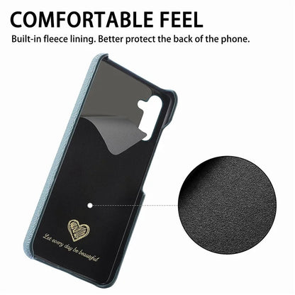 Y1 For Samsung Galaxy S23 FE Cell Phone Case Litchi Texture PU+PC Drop-proof Cover